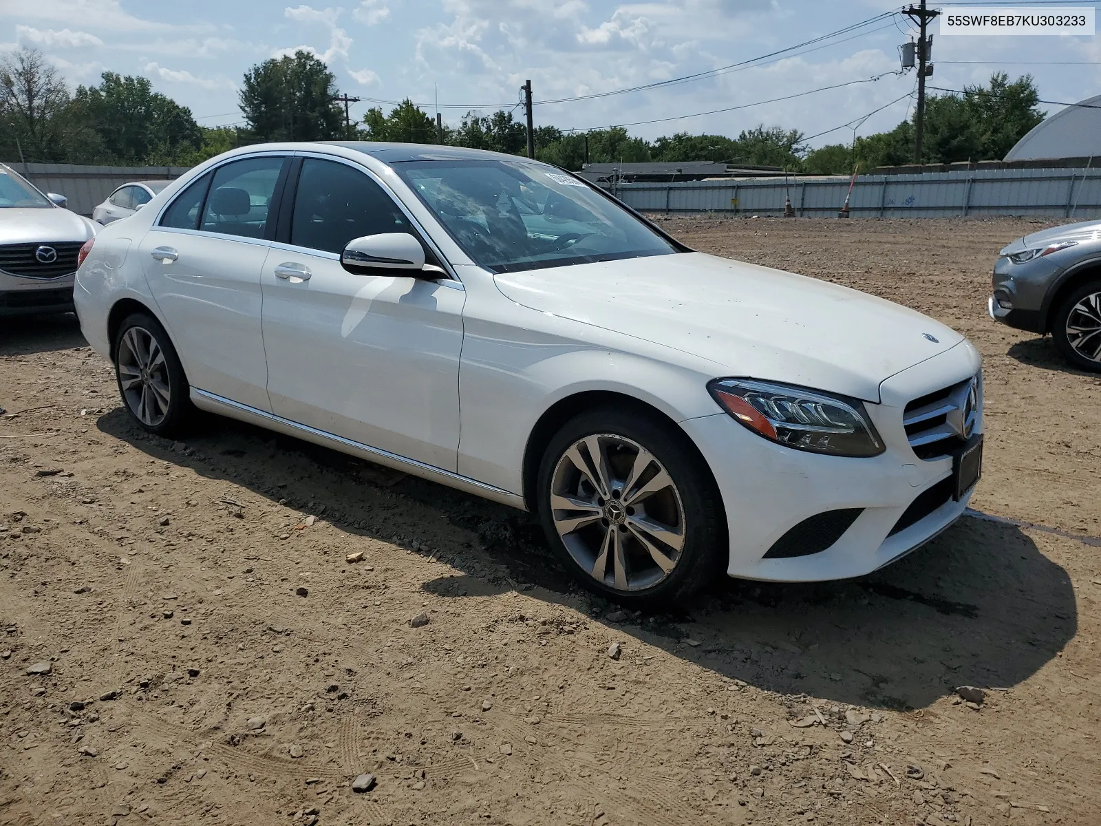 2019 Mercedes-Benz C 300 4Matic VIN: 55SWF8EB7KU303233 Lot: 68428594