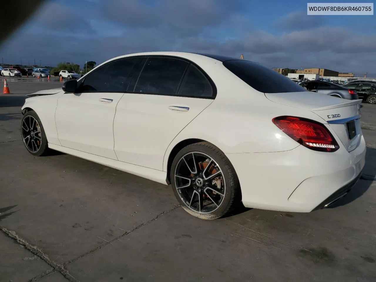 2019 Mercedes-Benz C 300 VIN: WDDWF8DB6KR460755 Lot: 69631954