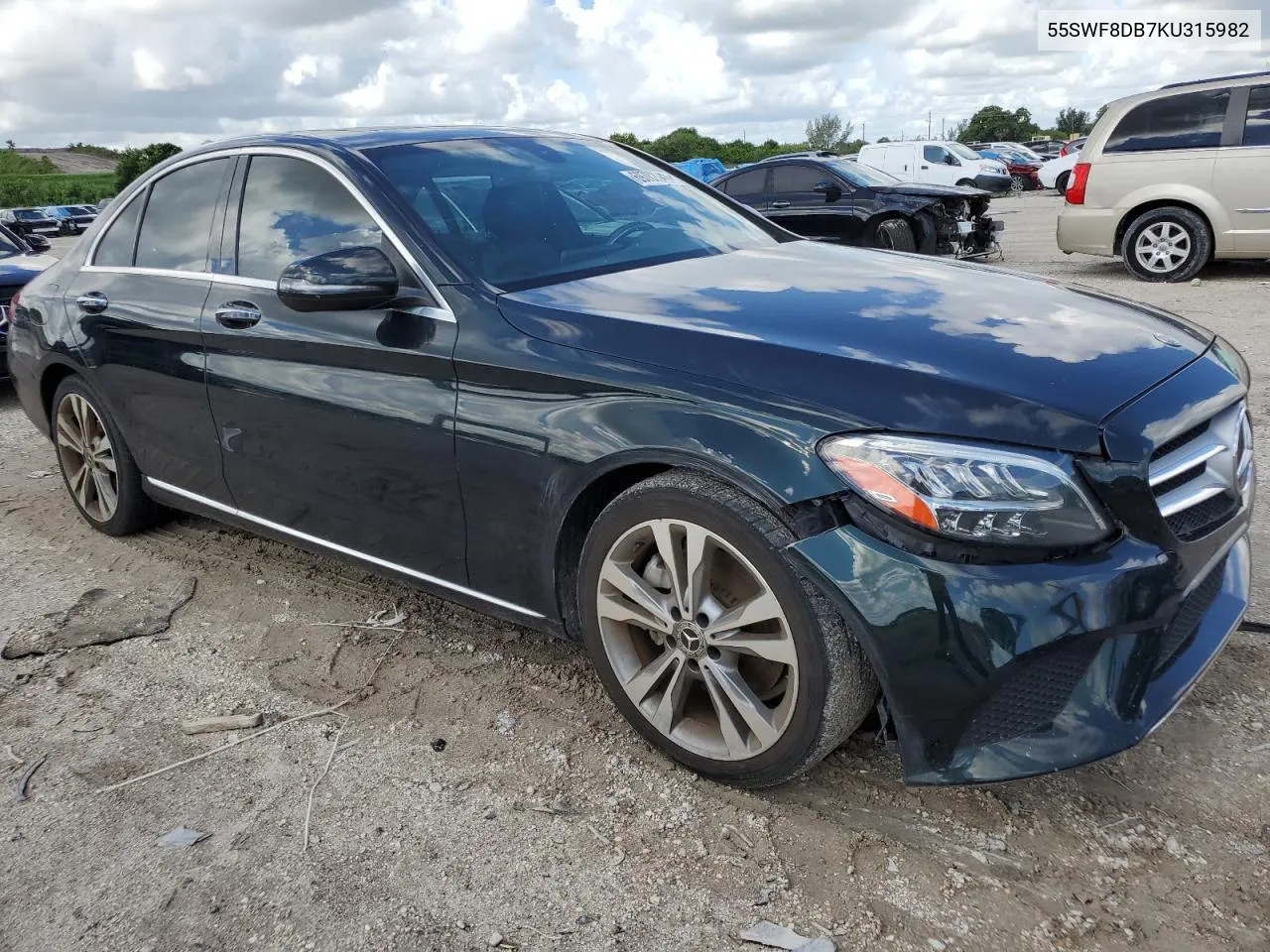 2019 Mercedes-Benz C 300 VIN: 55SWF8DB7KU315982 Lot: 69782044