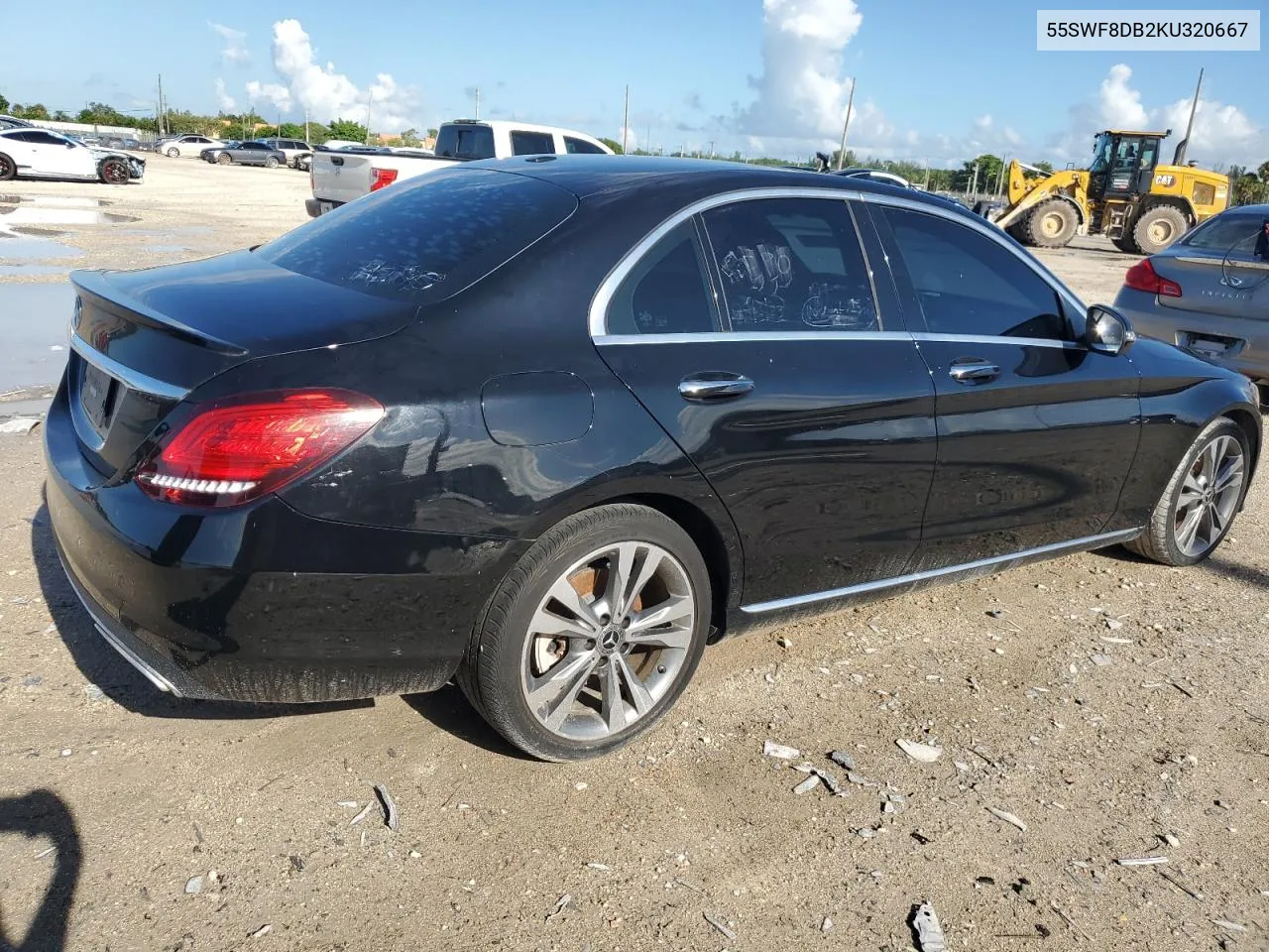 2019 Mercedes-Benz C 300 VIN: 55SWF8DB2KU320667 Lot: 69782344