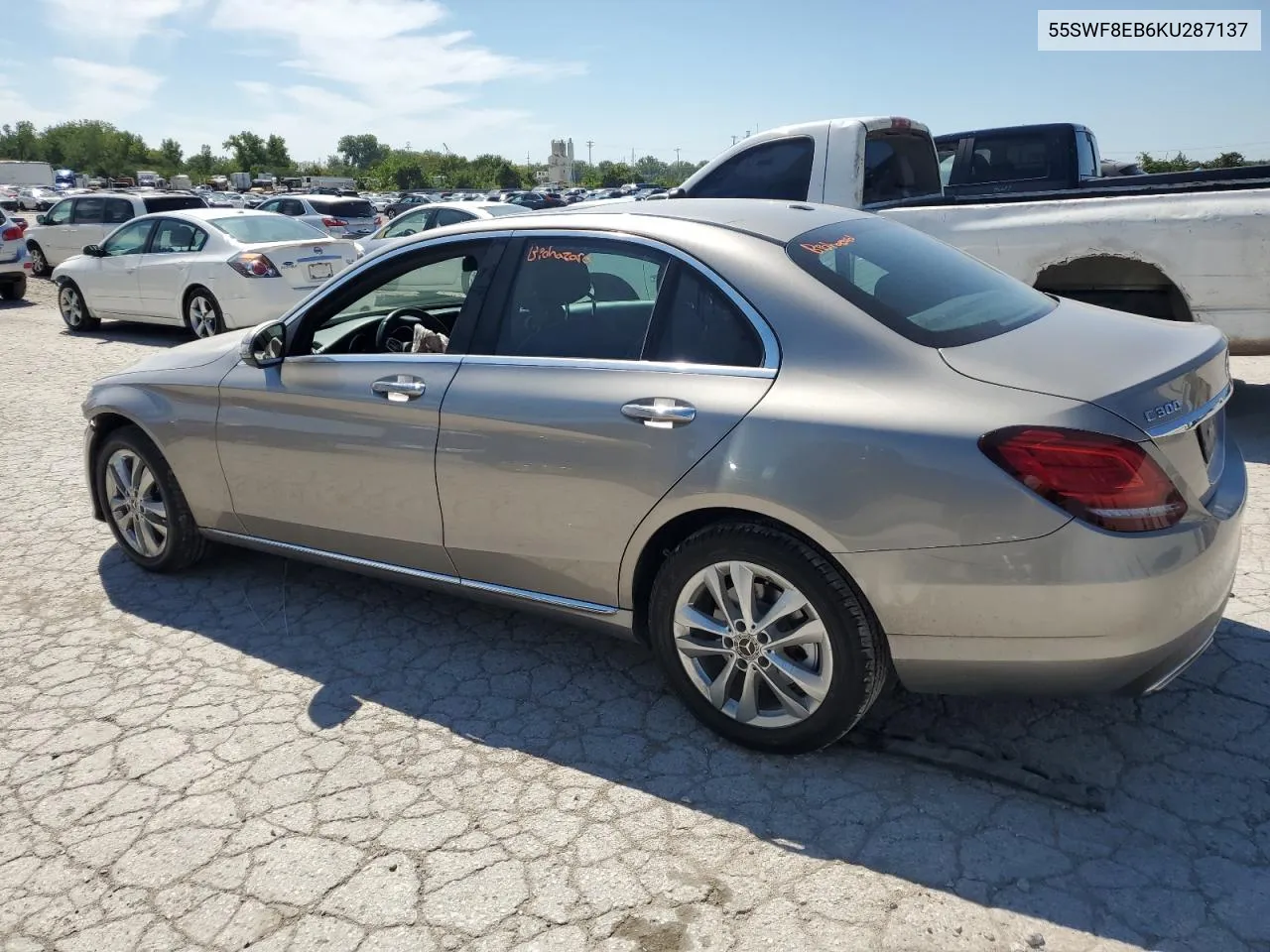 2019 Mercedes-Benz C 300 4Matic VIN: 55SWF8EB6KU287137 Lot: 70222594