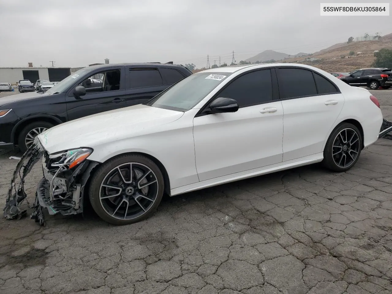 2019 Mercedes-Benz C 300 VIN: 55SWF8DB6KU305864 Lot: 71290034