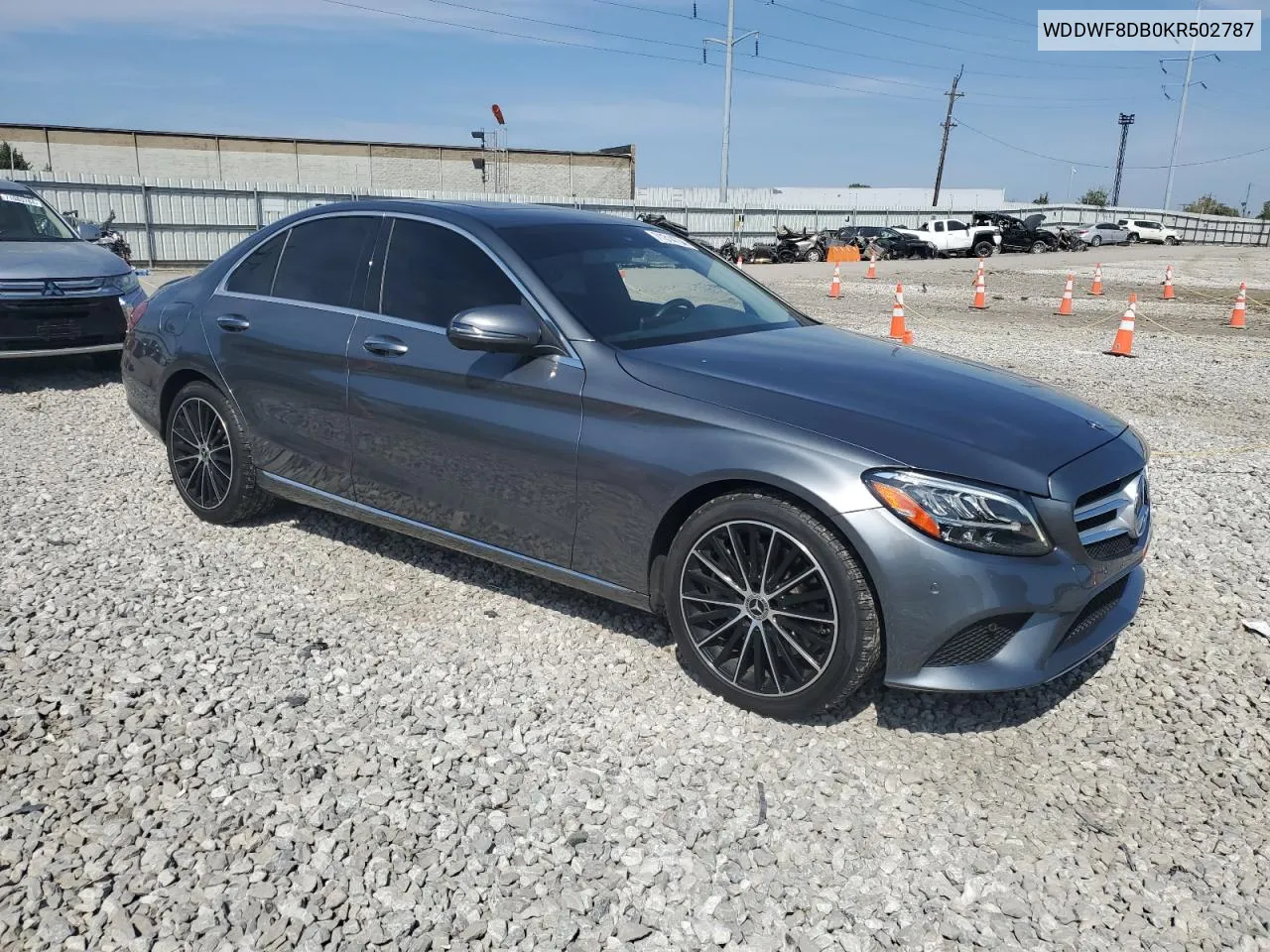 2019 Mercedes-Benz C 300 VIN: WDDWF8DB0KR502787 Lot: 71314704