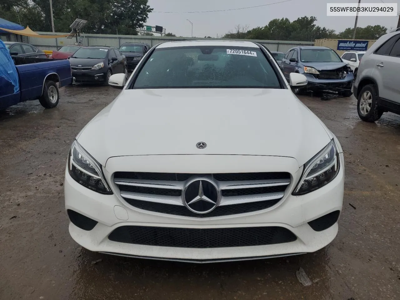 2019 Mercedes-Benz C 300 VIN: 55SWF8DB3KU294029 Lot: 72051644