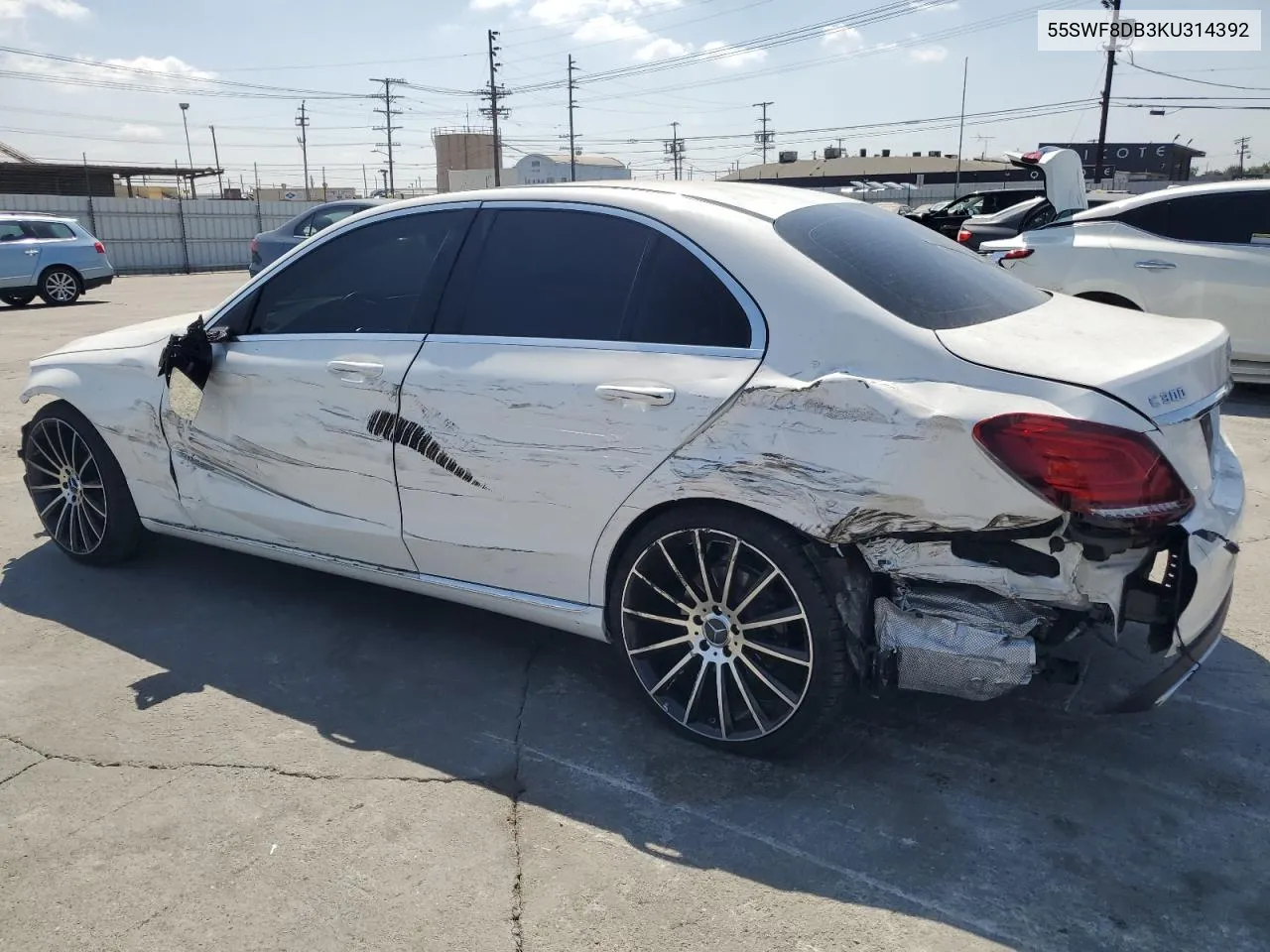 2019 Mercedes-Benz C 300 VIN: 55SWF8DB3KU314392 Lot: 72060444