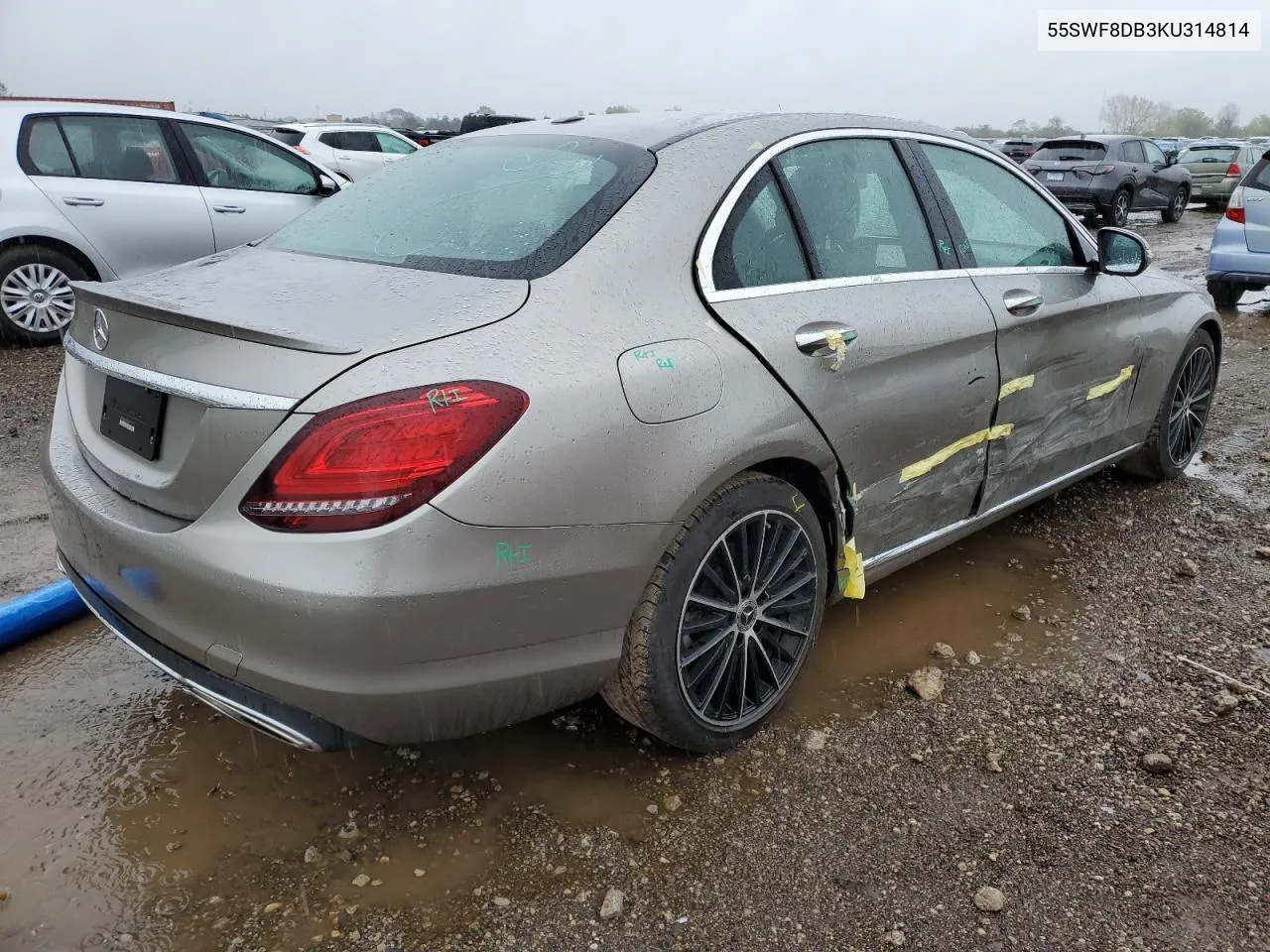 2019 Mercedes-Benz C 300 VIN: 55SWF8DB3KU314814 Lot: 72423434