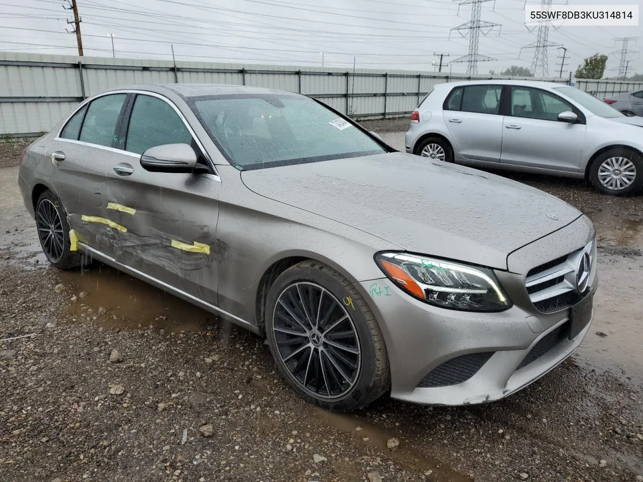 2019 Mercedes-Benz C 300 VIN: 55SWF8DB3KU314814 Lot: 72423434