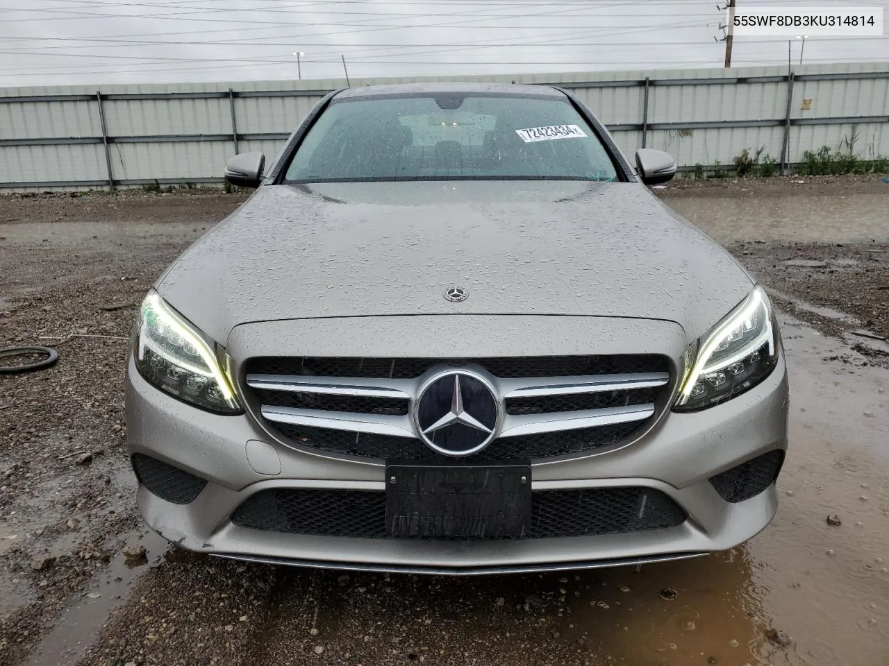 2019 Mercedes-Benz C 300 VIN: 55SWF8DB3KU314814 Lot: 72423434