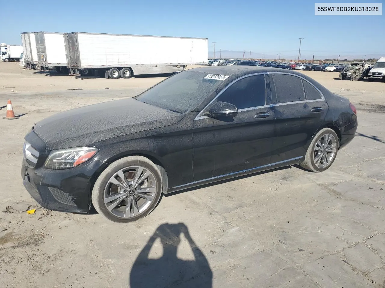 2019 Mercedes-Benz C 300 VIN: 55SWF8DB2KU318028 Lot: 73247954