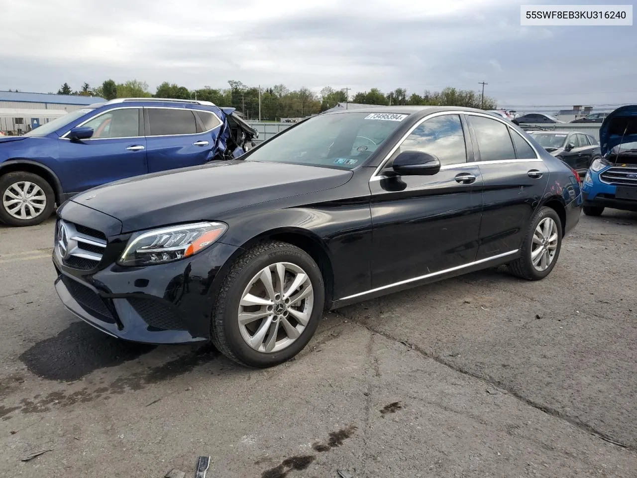 2019 Mercedes-Benz C 300 4Matic VIN: 55SWF8EB3KU316240 Lot: 73495394