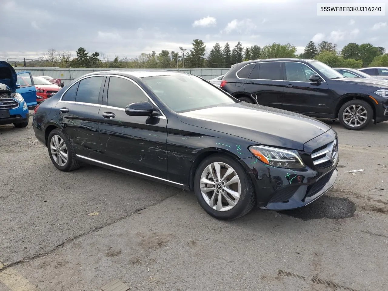 2019 Mercedes-Benz C 300 4Matic VIN: 55SWF8EB3KU316240 Lot: 73495394