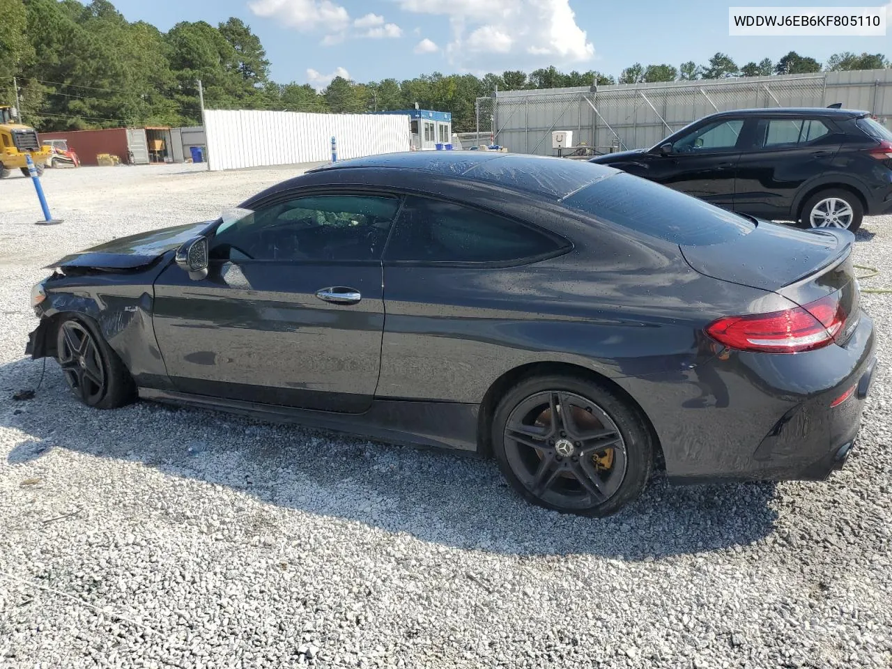 2019 Mercedes-Benz C 43 Amg VIN: WDDWJ6EB6KF805110 Lot: 73582344