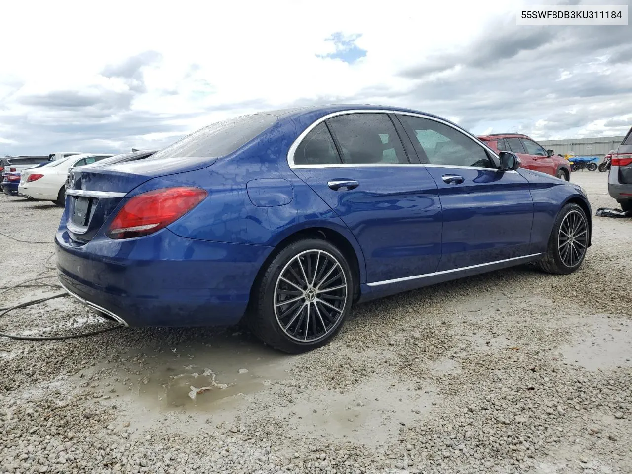 2019 Mercedes-Benz C 300 VIN: 55SWF8DB3KU311184 Lot: 73732554