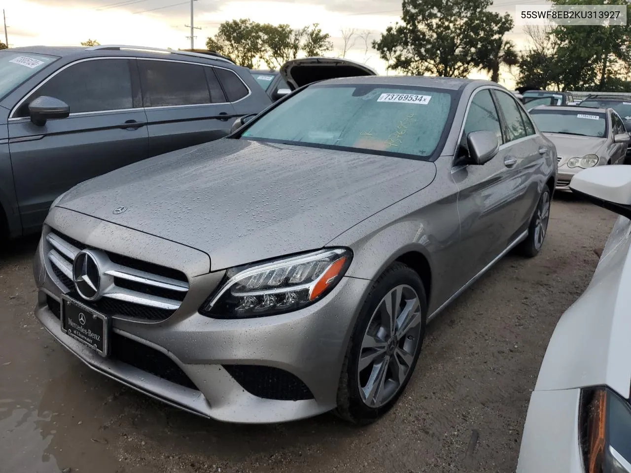 2019 Mercedes-Benz C 300 4Matic VIN: 55SWF8EB2KU313927 Lot: 73769534