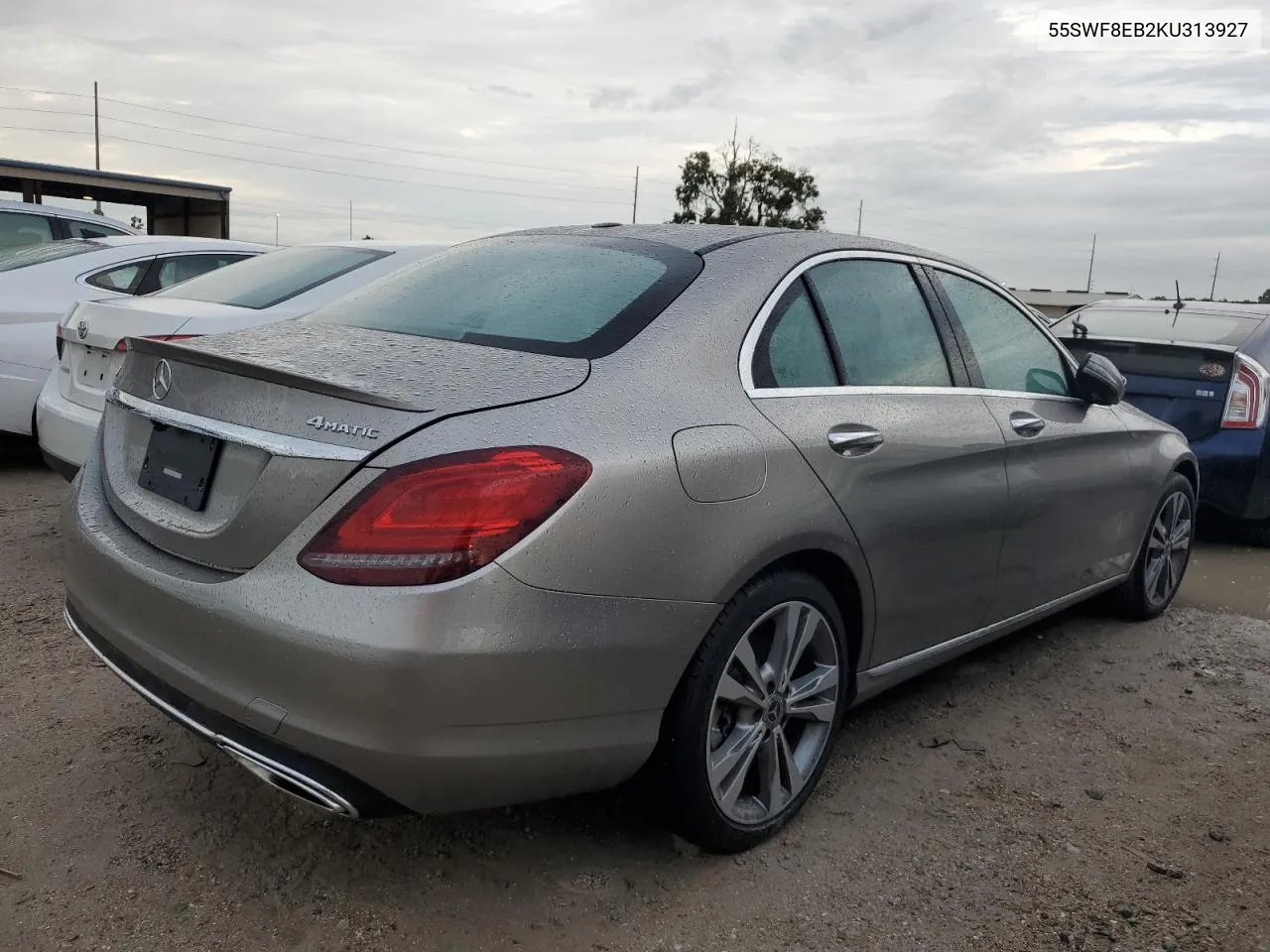 2019 Mercedes-Benz C 300 4Matic VIN: 55SWF8EB2KU313927 Lot: 73769534