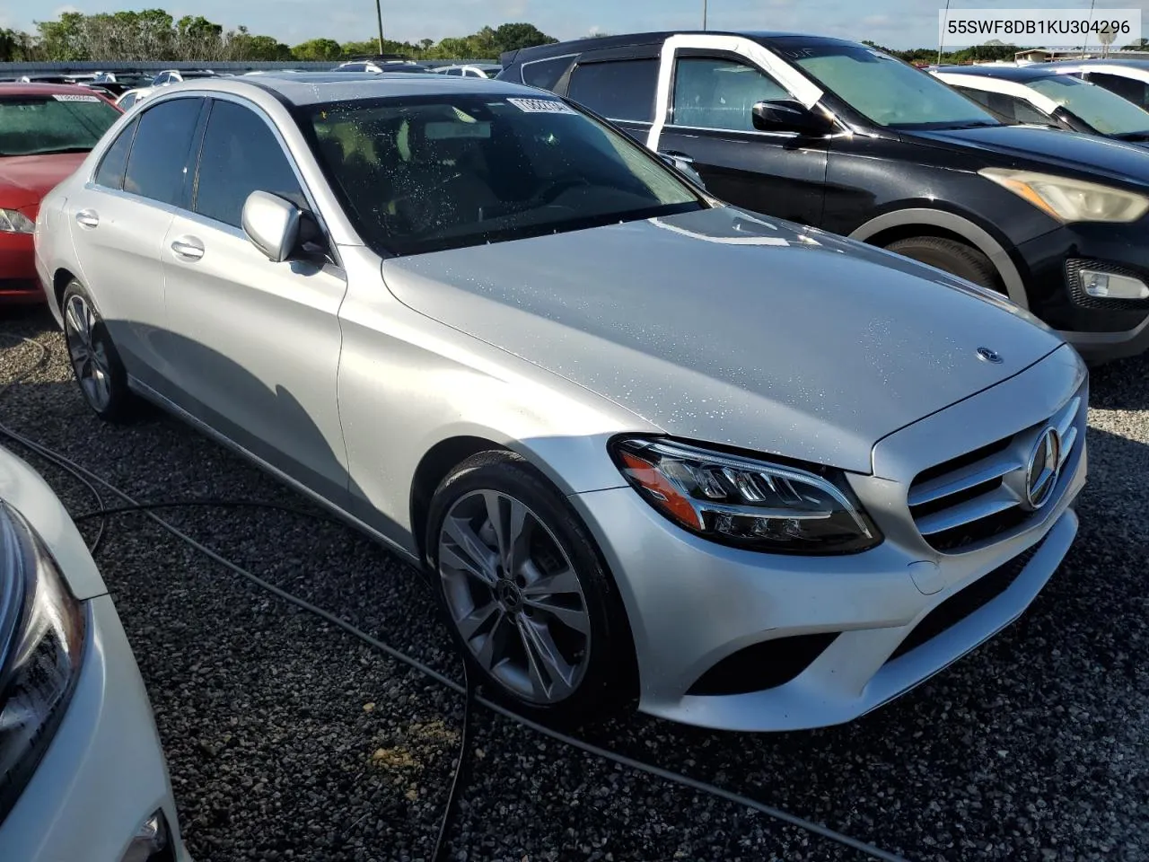 2019 Mercedes-Benz C 300 VIN: 55SWF8DB1KU304296 Lot: 73822734