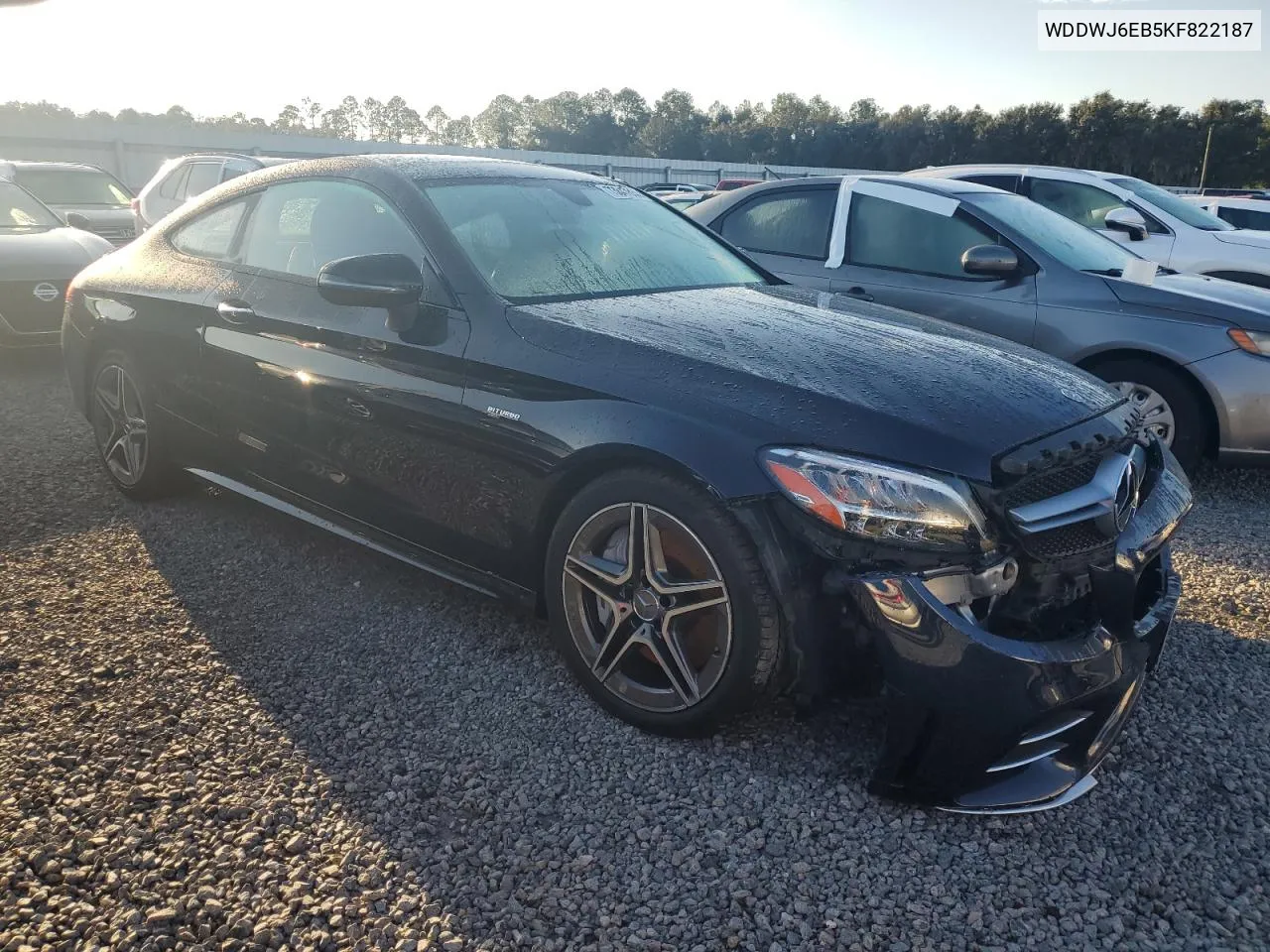 2019 Mercedes-Benz C 43 Amg VIN: WDDWJ6EB5KF822187 Lot: 73847854