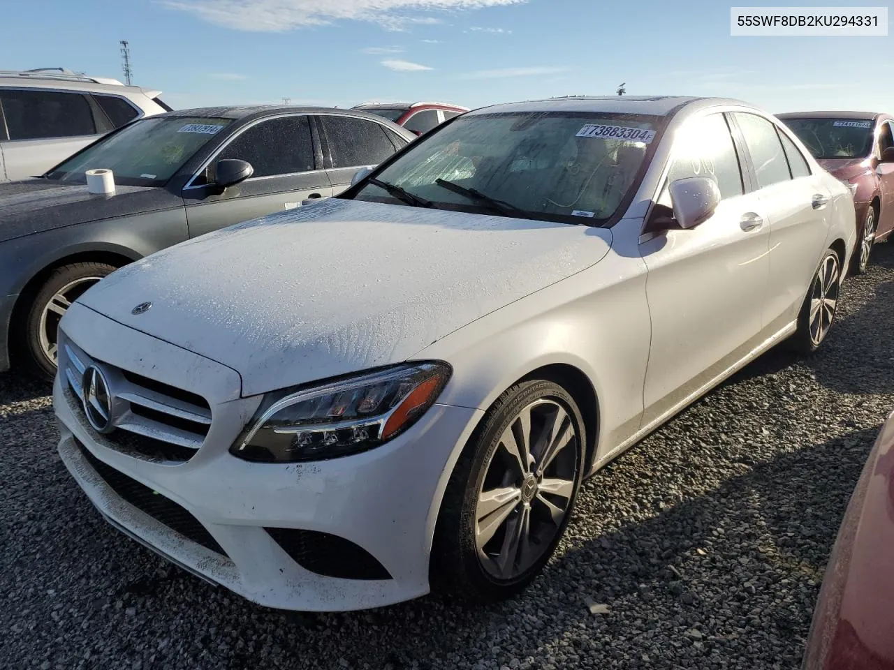 2019 Mercedes-Benz C 300 VIN: 55SWF8DB2KU294331 Lot: 73883304