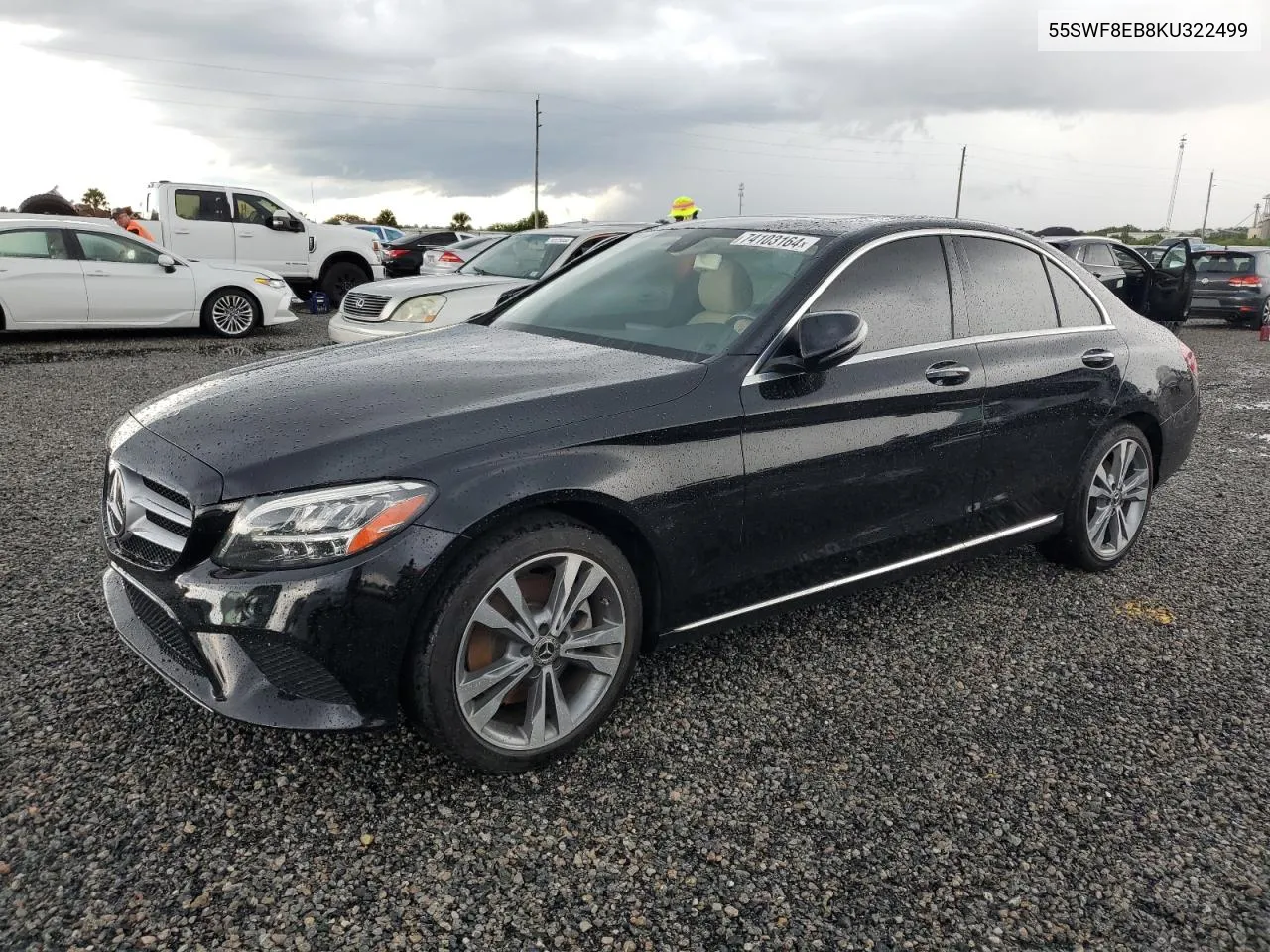 2019 Mercedes-Benz C 300 4Matic VIN: 55SWF8EB8KU322499 Lot: 74103164