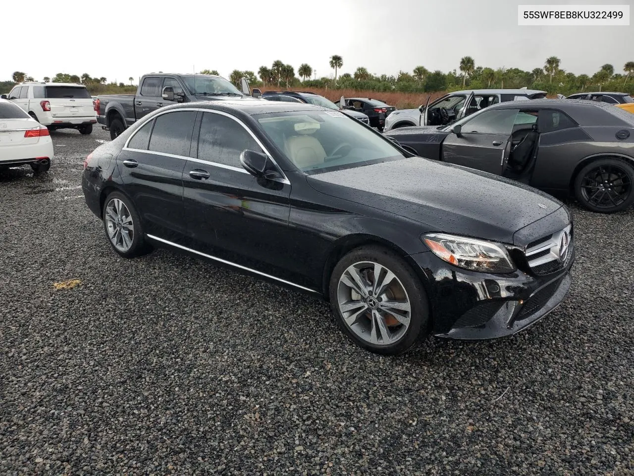 2019 Mercedes-Benz C 300 4Matic VIN: 55SWF8EB8KU322499 Lot: 74103164