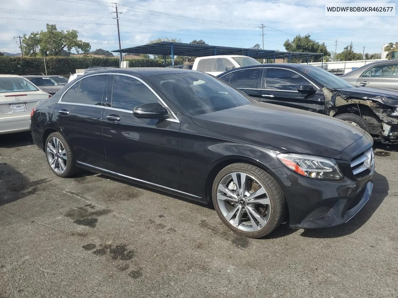 2019 Mercedes-Benz C 300 VIN: WDDWF8DB0KR462677 Lot: 74145524