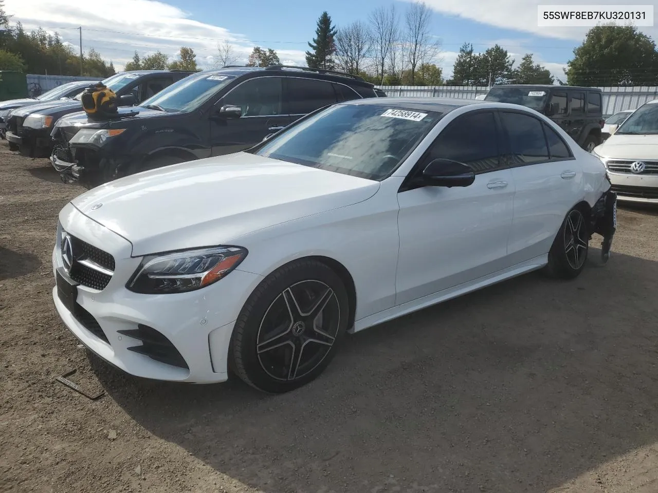 2019 Mercedes-Benz C 300 4Matic VIN: 55SWF8EB7KU320131 Lot: 74258914