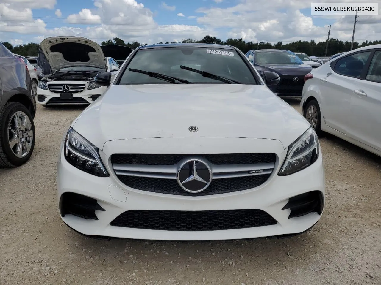 2019 Mercedes-Benz C 43 Amg VIN: 55SWF6EB8KU289430 Lot: 74265194