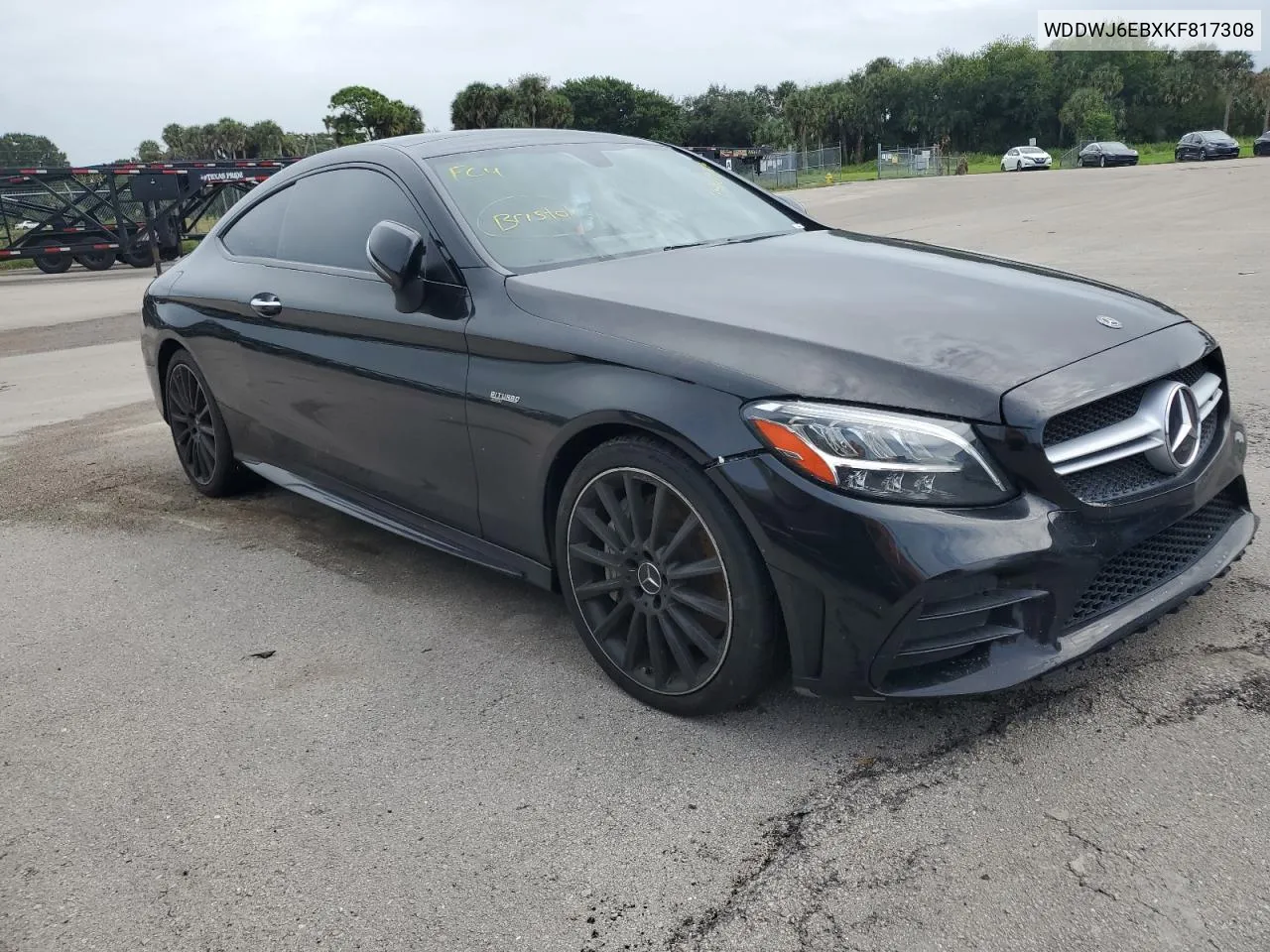 2019 Mercedes-Benz C 43 Amg VIN: WDDWJ6EBXKF817308 Lot: 74609164