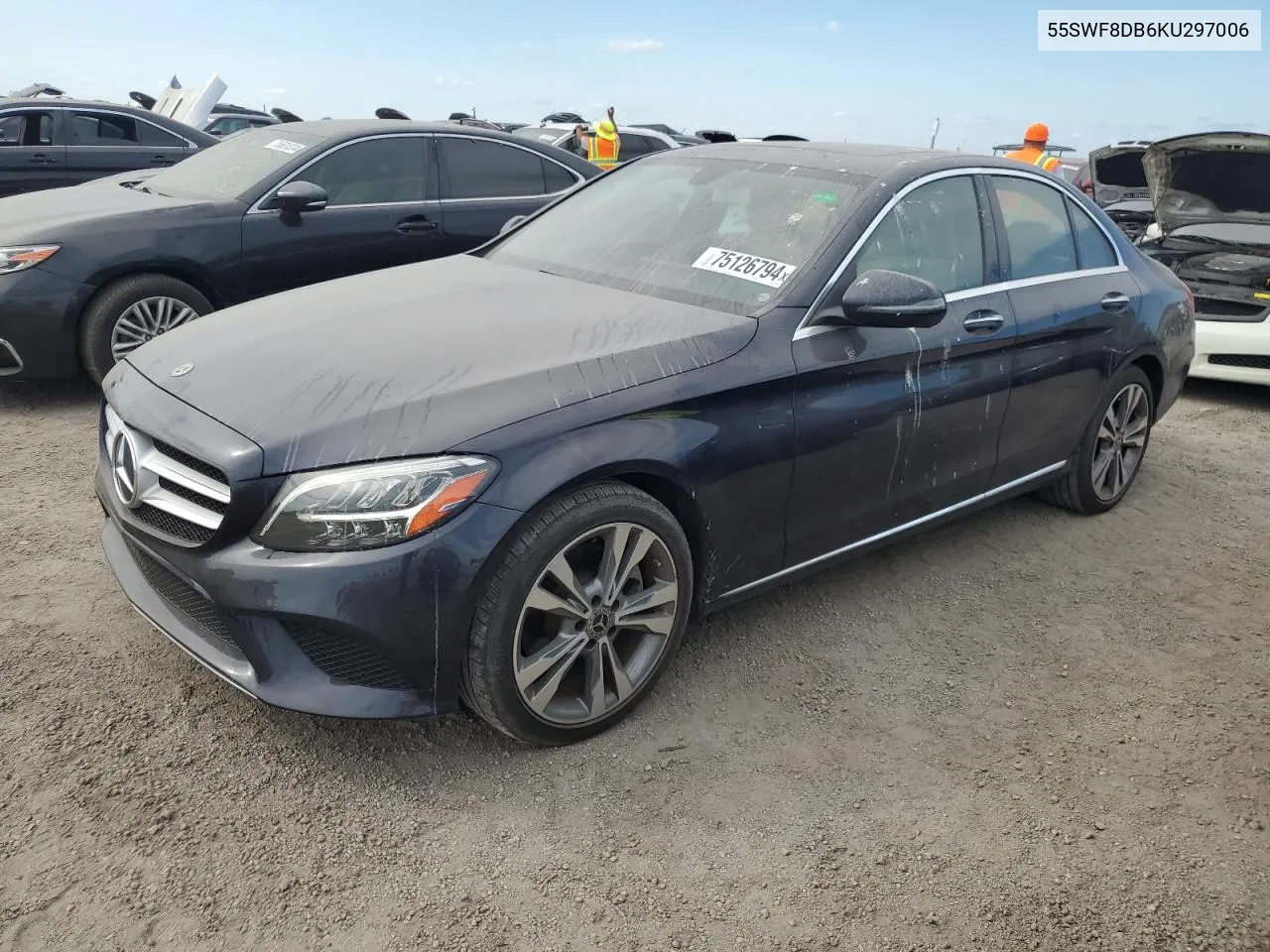 2019 Mercedes-Benz C 300 VIN: 55SWF8DB6KU297006 Lot: 75126794