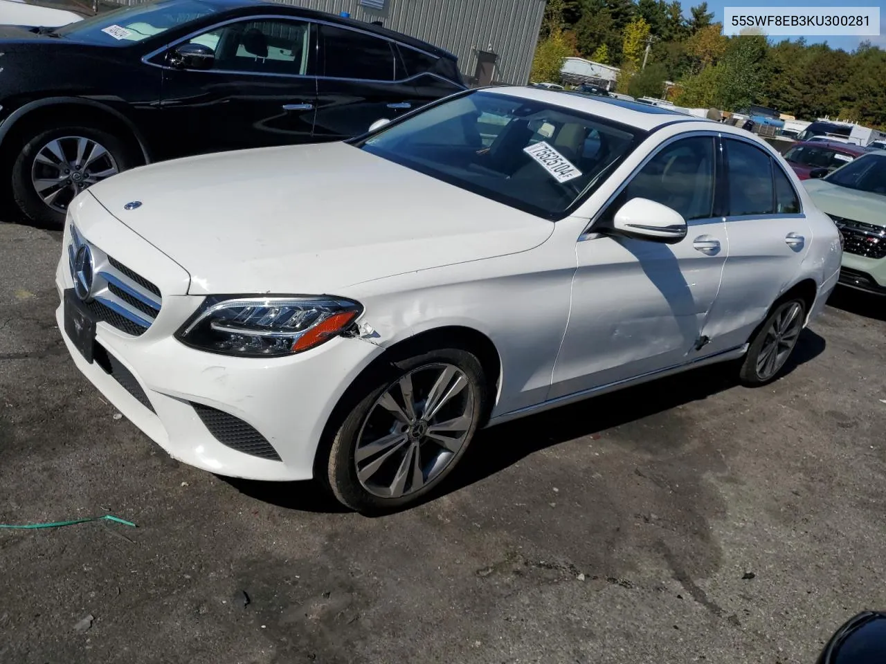 2019 Mercedes-Benz C 300 4Matic VIN: 55SWF8EB3KU300281 Lot: 75525104