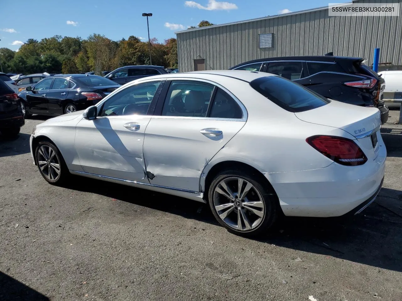 2019 Mercedes-Benz C 300 4Matic VIN: 55SWF8EB3KU300281 Lot: 75525104