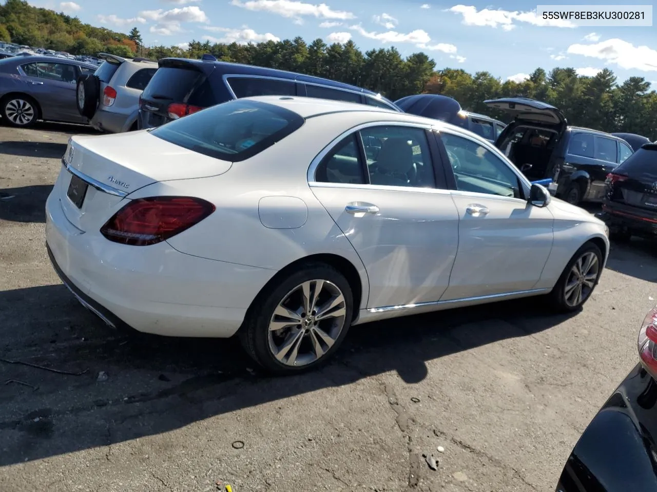 2019 Mercedes-Benz C 300 4Matic VIN: 55SWF8EB3KU300281 Lot: 75525104