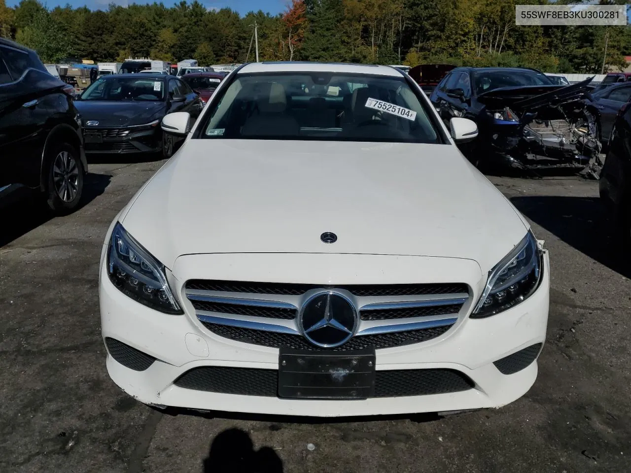 2019 Mercedes-Benz C 300 4Matic VIN: 55SWF8EB3KU300281 Lot: 75525104