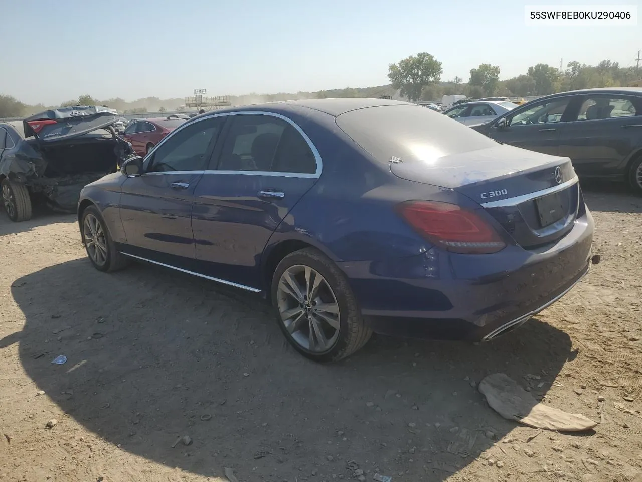 2019 Mercedes-Benz C 300 4Matic VIN: 55SWF8EB0KU290406 Lot: 75545054