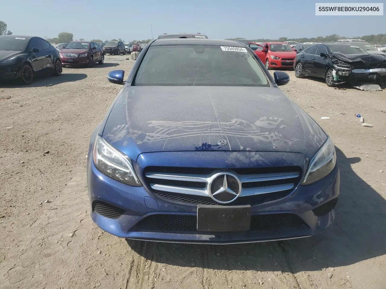 2019 Mercedes-Benz C 300 4Matic VIN: 55SWF8EB0KU290406 Lot: 75545054