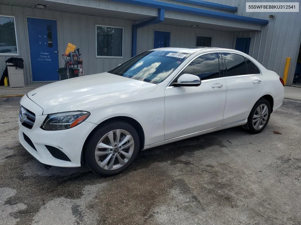 2019 Mercedes-Benz C 300 4Matic VIN: 55SWF8EB8KU312541 Lot: 75991964