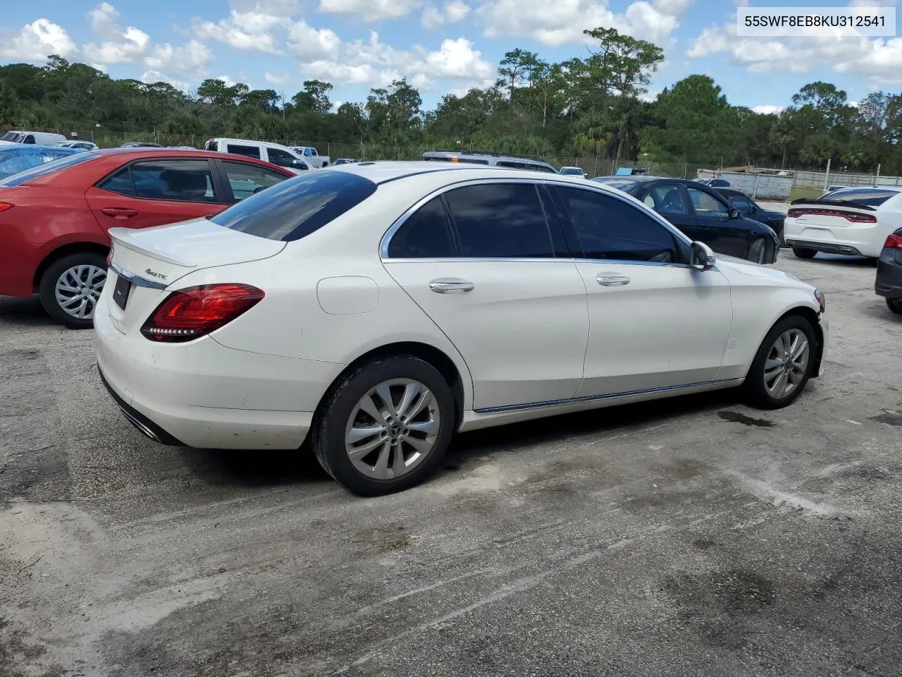 2019 Mercedes-Benz C 300 4Matic VIN: 55SWF8EB8KU312541 Lot: 75991964