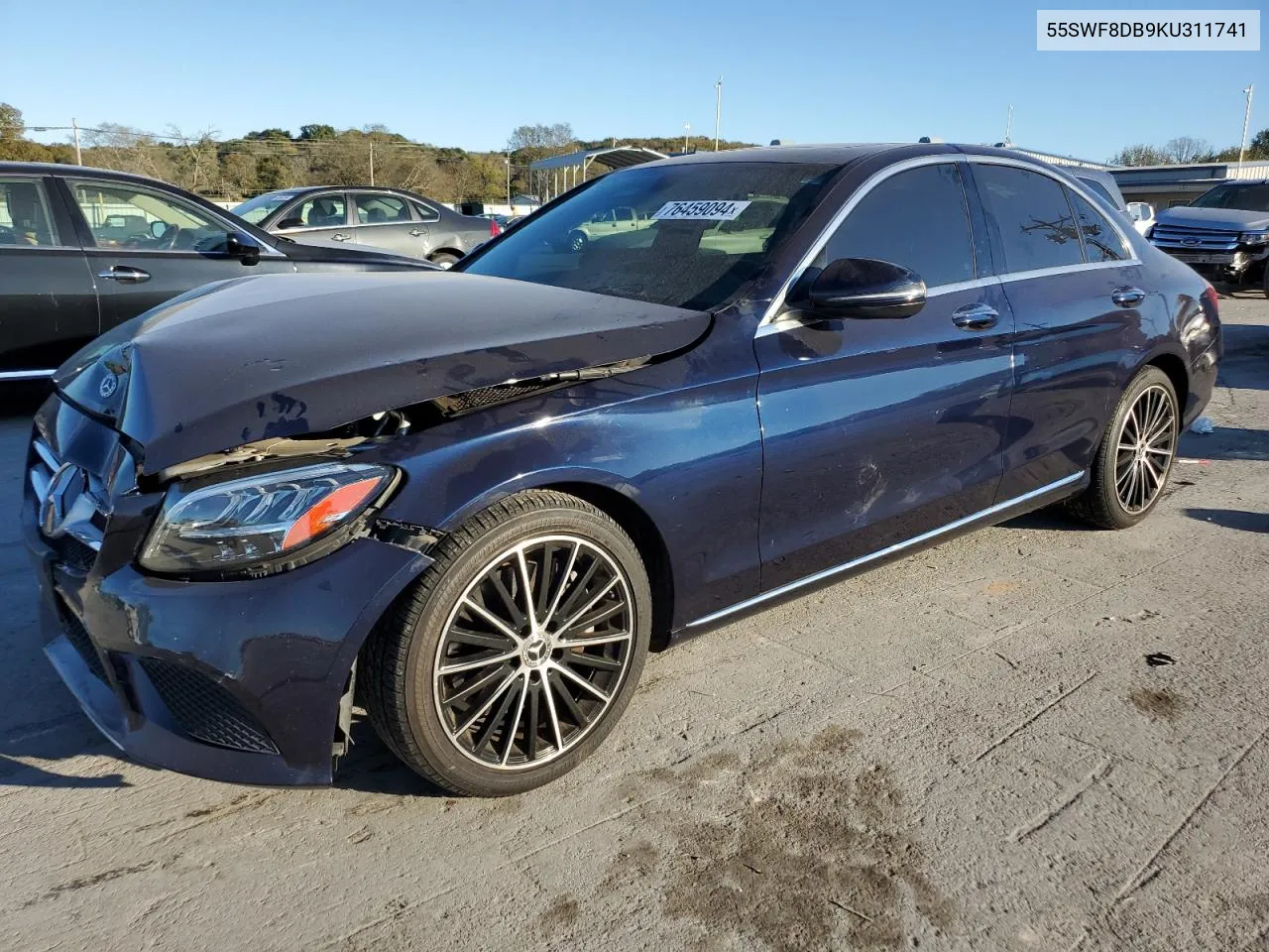 2019 Mercedes-Benz C 300 VIN: 55SWF8DB9KU311741 Lot: 76459094