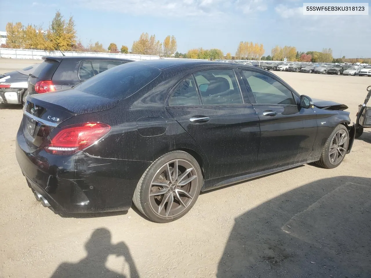 2019 Mercedes-Benz C 43 Amg VIN: 55SWF6EB3KU318123 Lot: 76599264