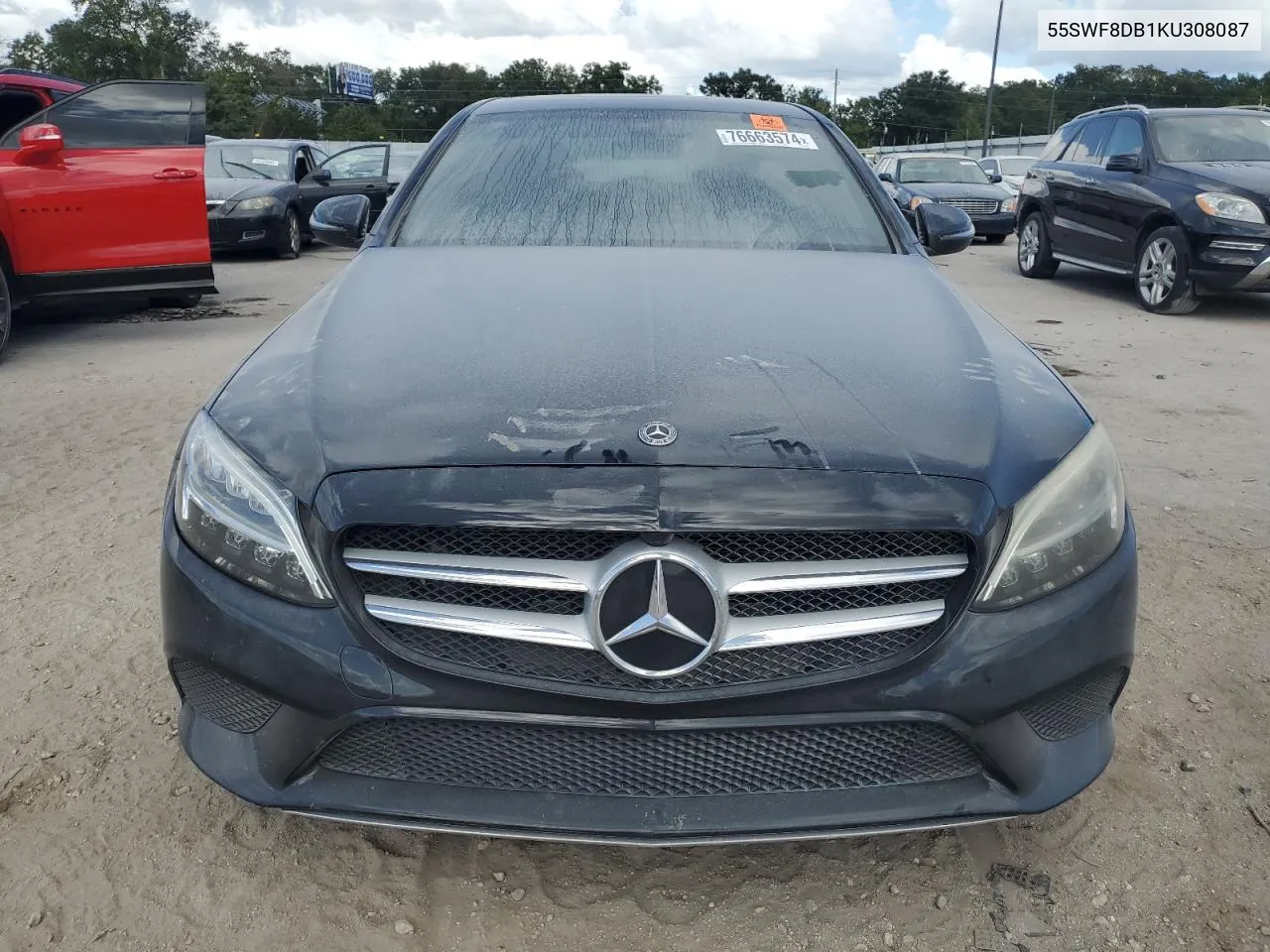 2019 Mercedes-Benz C 300 VIN: 55SWF8DB1KU308087 Lot: 76663574