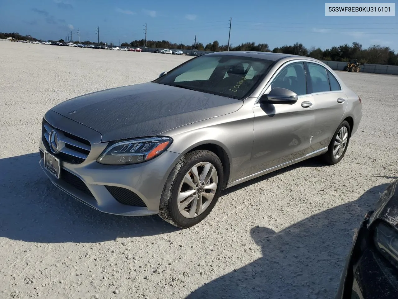 2019 Mercedes-Benz C 300 4Matic VIN: 55SWF8EB0KU316101 Lot: 77182784