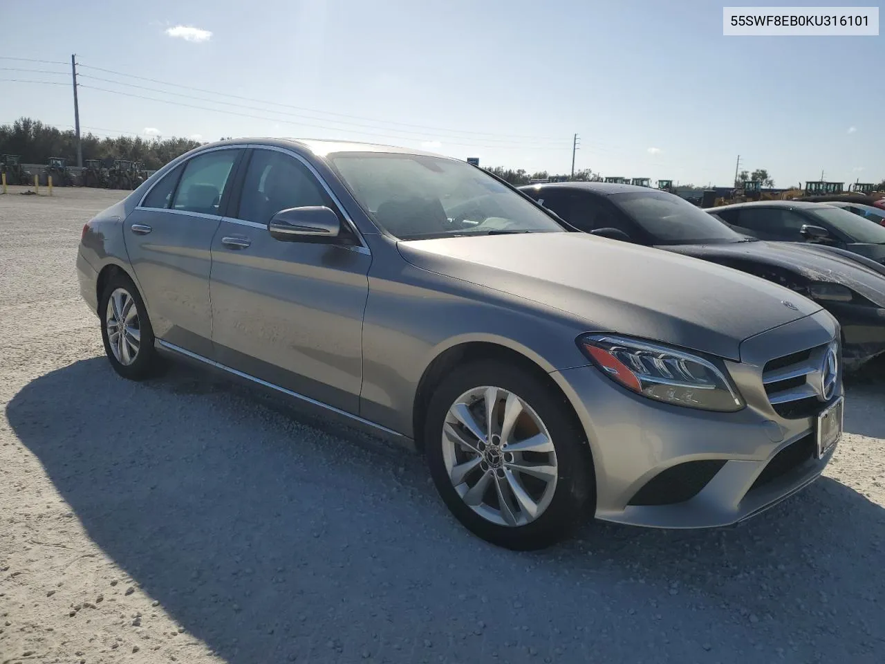 2019 Mercedes-Benz C 300 4Matic VIN: 55SWF8EB0KU316101 Lot: 77182784