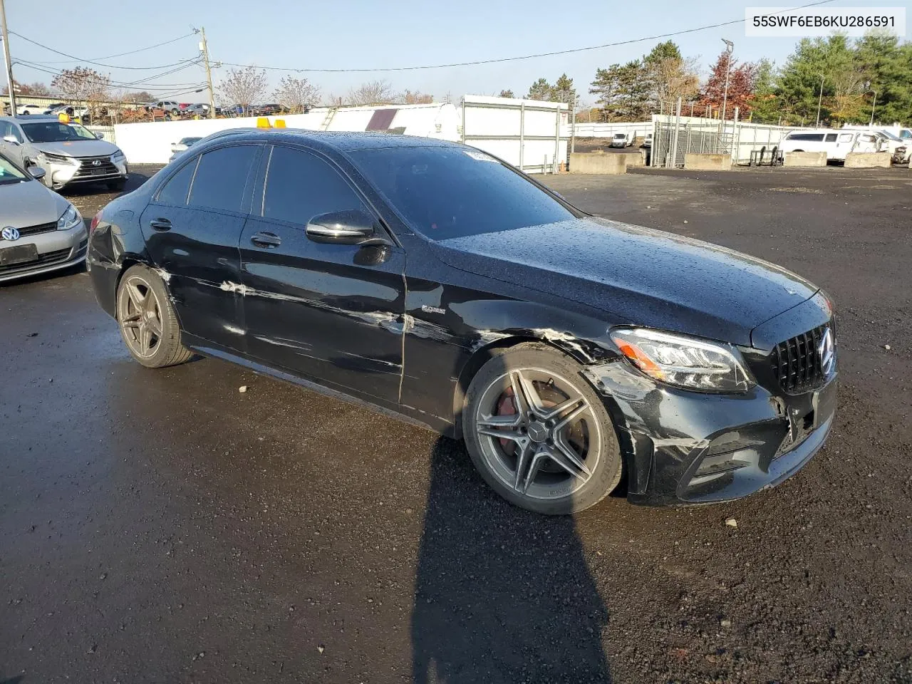 2019 Mercedes-Benz C 43 Amg VIN: 55SWF6EB6KU286591 Lot: 78317424