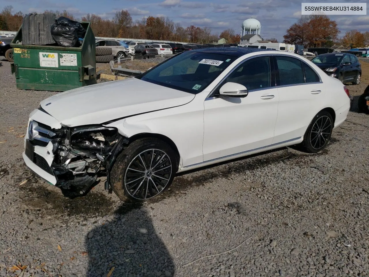 2019 Mercedes-Benz C 300 4Matic VIN: 55SWF8EB4KU314884 Lot: 78377024