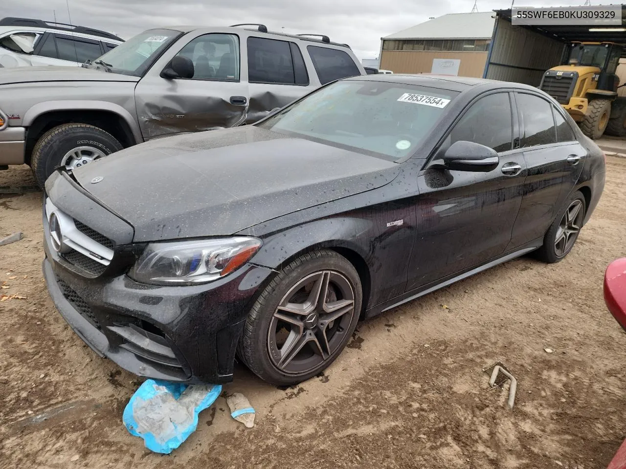 2019 Mercedes-Benz C 43 Amg VIN: 55SWF6EB0KU309329 Lot: 78537554