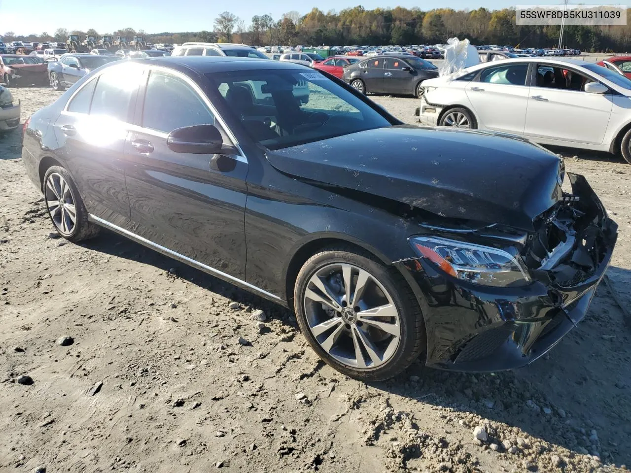 2019 Mercedes-Benz C 300 VIN: 55SWF8DB5KU311039 Lot: 80871394