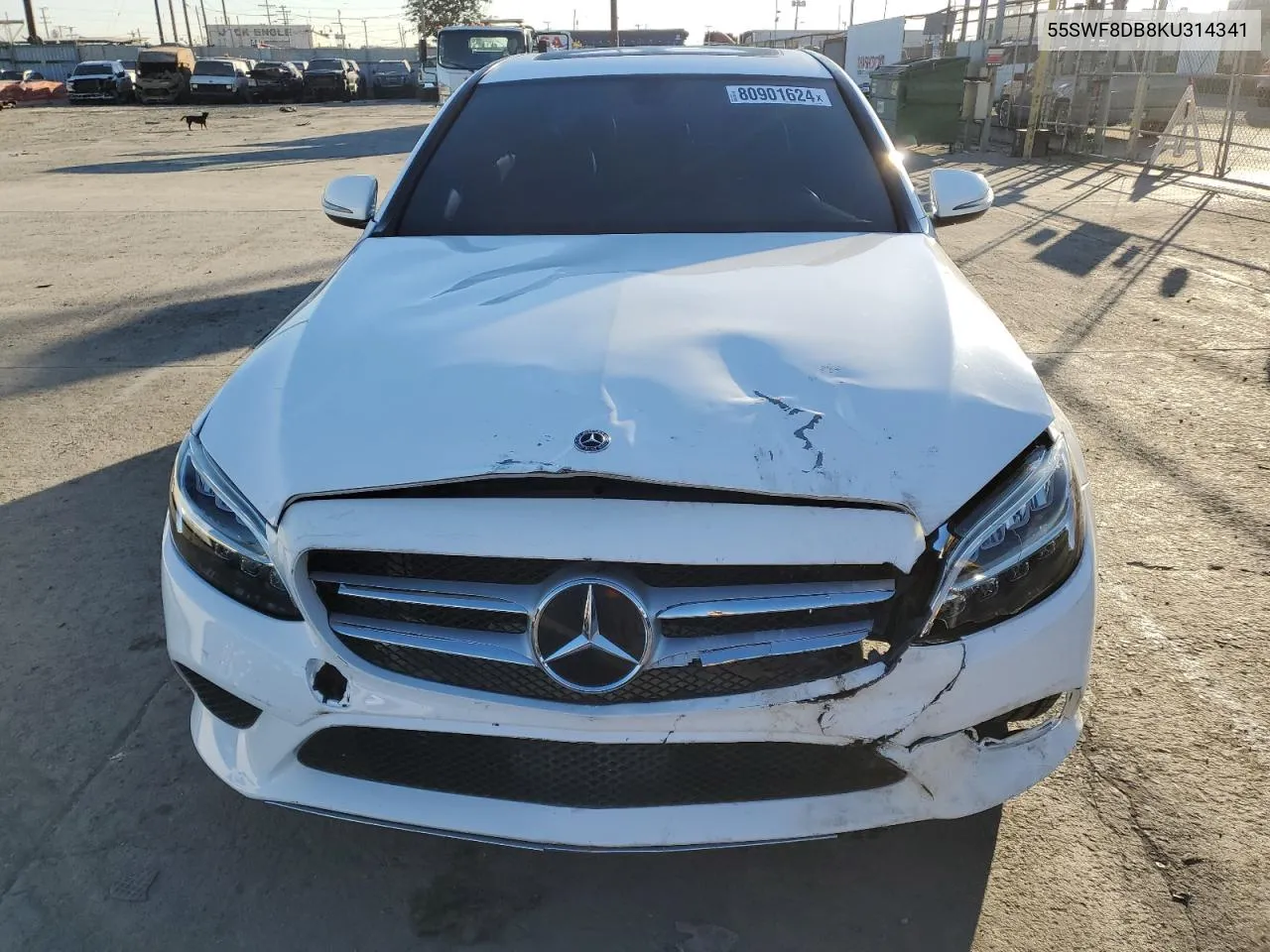 2019 Mercedes-Benz C 300 VIN: 55SWF8DB8KU314341 Lot: 80901624