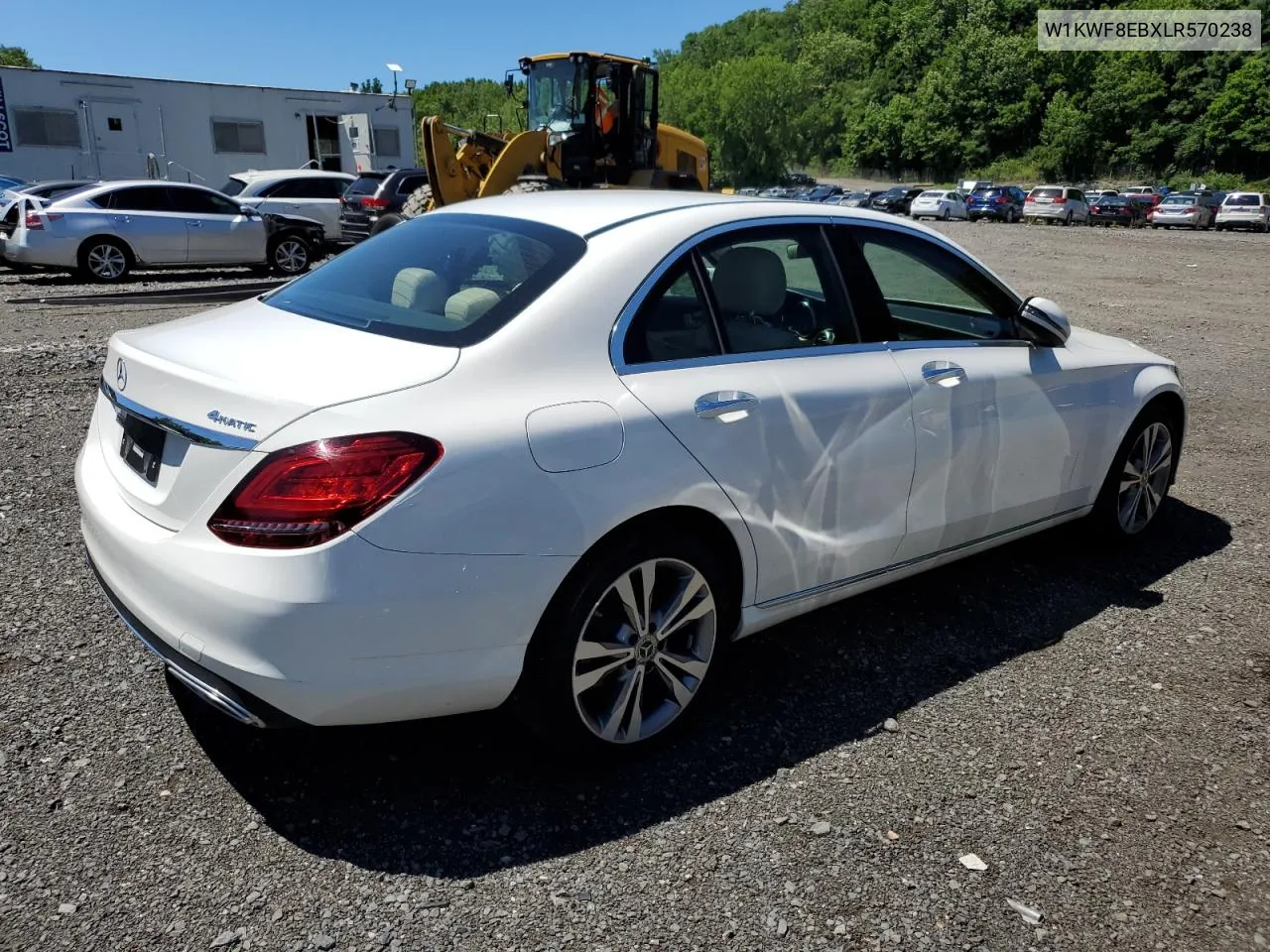 2020 Mercedes-Benz C 300 4Matic VIN: W1KWF8EBXLR570238 Lot: 61260174