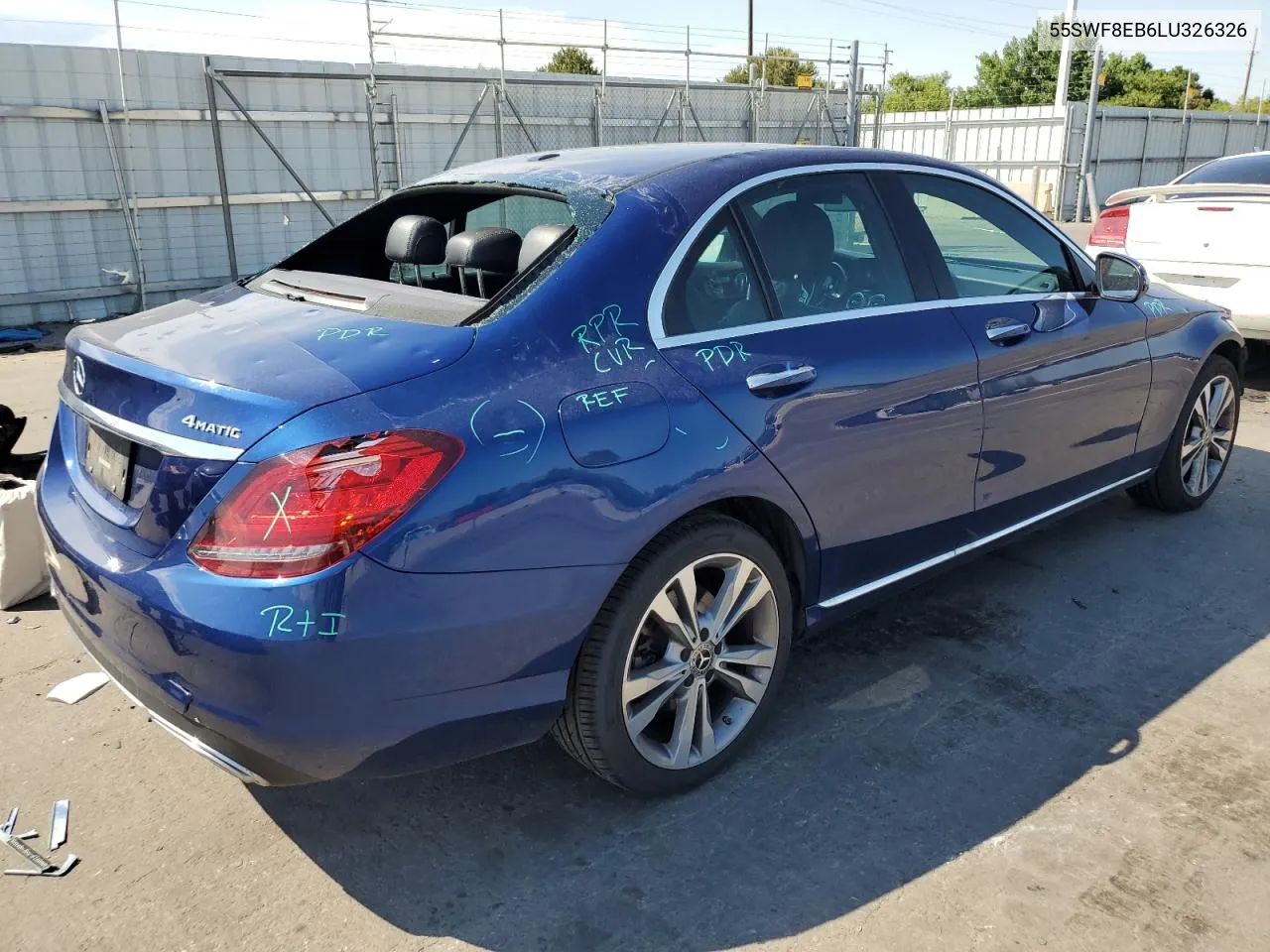 2020 Mercedes-Benz C 300 4Matic VIN: 55SWF8EB6LU326326 Lot: 62566804