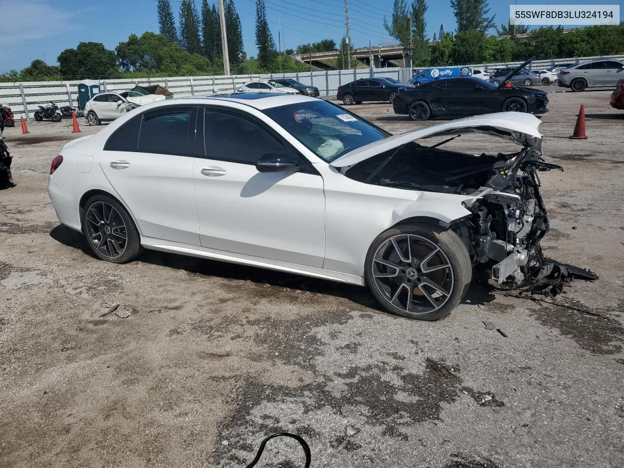 2020 Mercedes-Benz C 300 VIN: 55SWF8DB3LU324194 Lot: 71538404